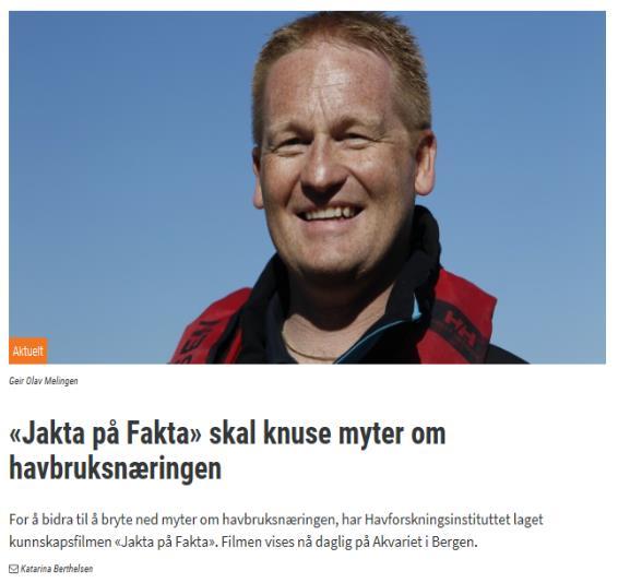 Lakseindustrien i media Er holdninger basert på fakta eller fakta basert på holdninger?