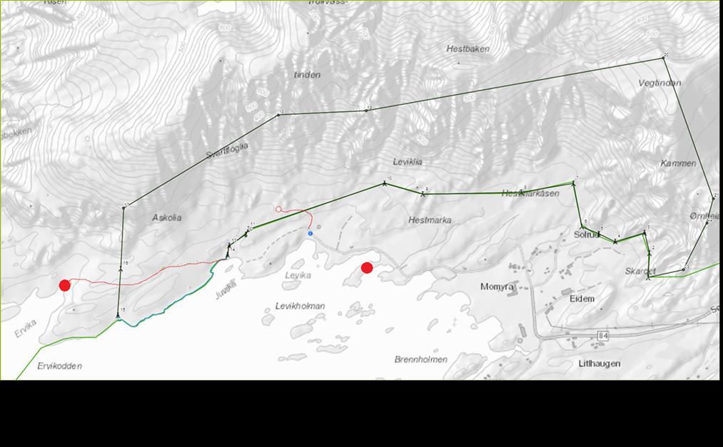 3.3 Eidemsliene naturreservat Tilrettelegging. I dag fins det to merkede stier og en gapahuk i tilknytning til reservatet.