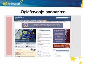 PriruËnik za trenere Oglašavanje putem bannera Ovaj oblik internetskog oglašavanja povlači ugradnju oglasa na web stranicu.