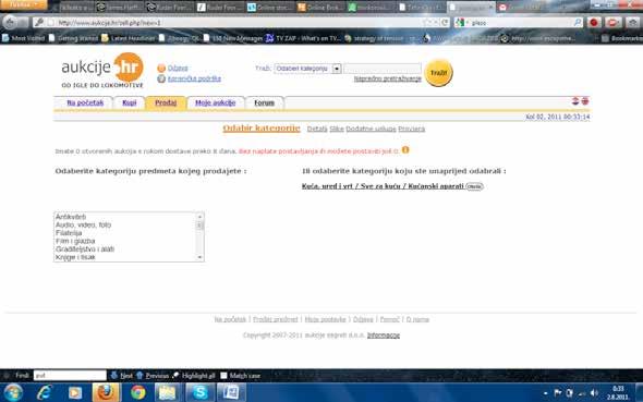 tek odnedavno prisutne web stranice koje nude internetske aukcije (npr. www.aukcije.hr ili www. aukcija24.com). Aukcije.