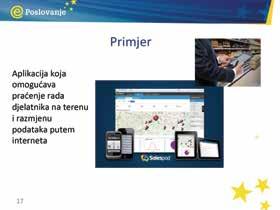 Ovo su neki primjeri primjene mobilnog računalstva: Salespod - mobilna aplikacija za praćenje zaposlenika na terenu i upravljanje terenskim aktivnostima.