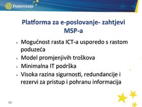 Slajd prikazuje poslovne modele poput upravljanja odnosima s kupcima (eng. Customer Relationship Management - CRM), planiranja resursa poduzeća (eng.