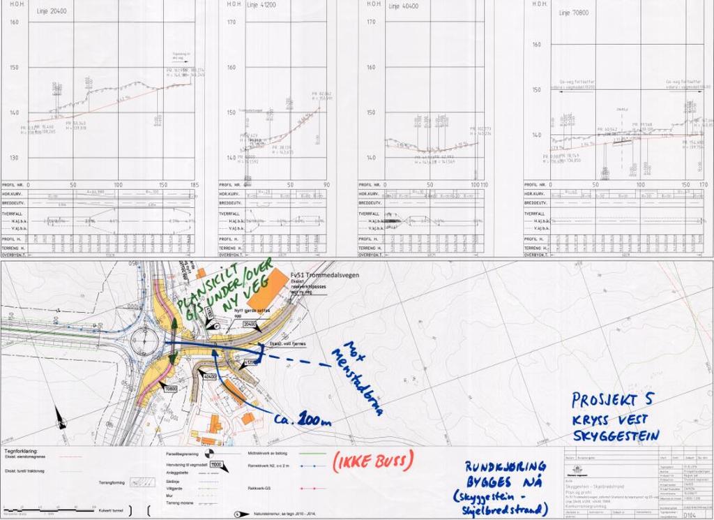 Vurdering av risiko Risiko estimeres til Viss Rundkjøring Skyggestein a) +b) c) Sikkerhetsproblemer a) Kort avstand mellom tunnelportal og rundkjøring (100 m) b) Høy