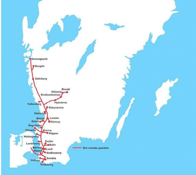 Kostnader ved biogassproduksjon i Norge, Sverige og Danmark 71 6.12.2 Fjernvarme I många städer i Sverige finns det nät för fjärrvärme.