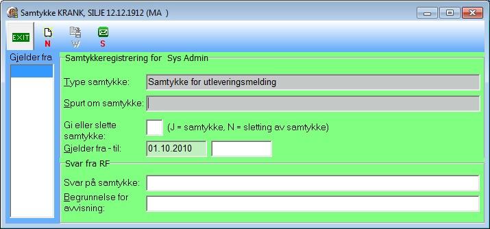 106 Kurshefte 11.17 Registrere samtykke for utleveringsanmodning Fra eresept og resepthistorikk kan man registrere samtykke for utleveringsanmodning.