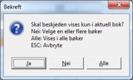 Avtalebok 125 13.11 Beskjed til avtalebok Beskjed til avtalebok kan skrives ved å trykke Ctrl+B når du befinner deg i avtalebokmenyen.