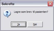 brev til pasienten i