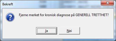 32 Kurshefte Du må bekrefte fjerningen av merket for kronisk diagnose.