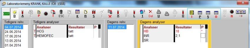 36 7.3 Kurshefte Skrive inn dagens analyseresultater Når du befinner deg i laboratoriemenyen, trykk Alt+D for å endre dagens analyseresultat.