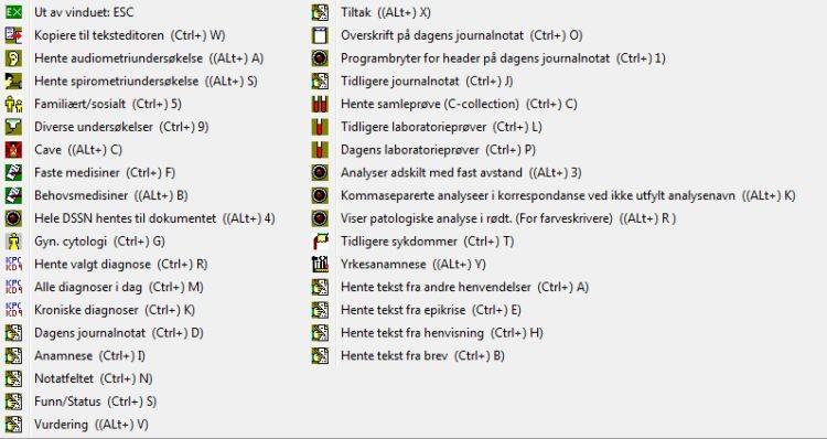 Skjema 57 I eksempelet over har vi valgt dagens journalnotat som inneholder dagens INR dosering ved å trykke Ctrl+D. Når den viser seg i endringseditoren kan man ev.