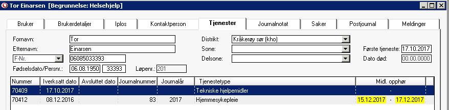 4 Hvordan vises dette i ukeplan alle dager Registreringen vises en gang og det er likt fra uke til uke. Beskrivelsesfeltet 2.