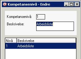 5.0 Kodeverk som må opprettes for å lage arbeidsplaner Arbeidsplaner i Profil er en funksjonalitet som i dag brukes på en annen måte enn hvordan Profil var laget for å produsere arbeidsplaner.