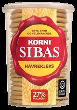 KORNI KJEKS Korni har en serie sunne og smakfulle kjeks.