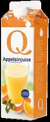 Q Appelsinjuice og Q Eplejuice har en nydelig frisk