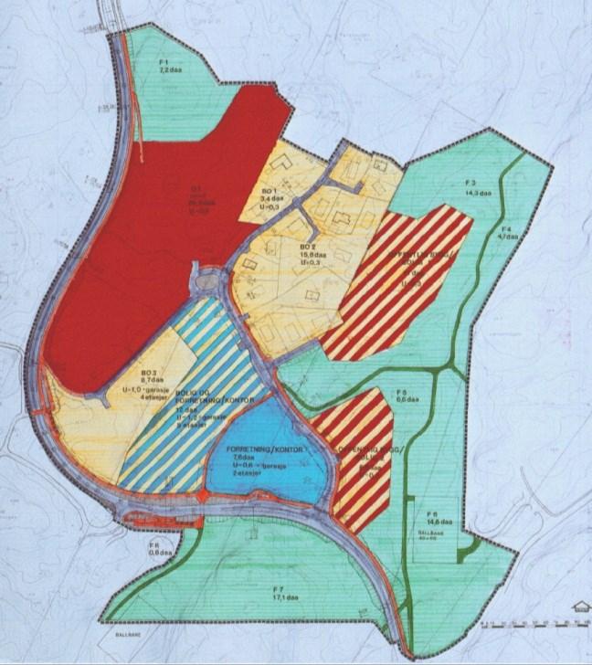 4 Gjeldende reguleringsplaner Reguleringsplan for Fana, Søreide/Søvik/Steinsvik, Planområde 3, Senterområde. Planid 6580000. Vedtatt 1987.