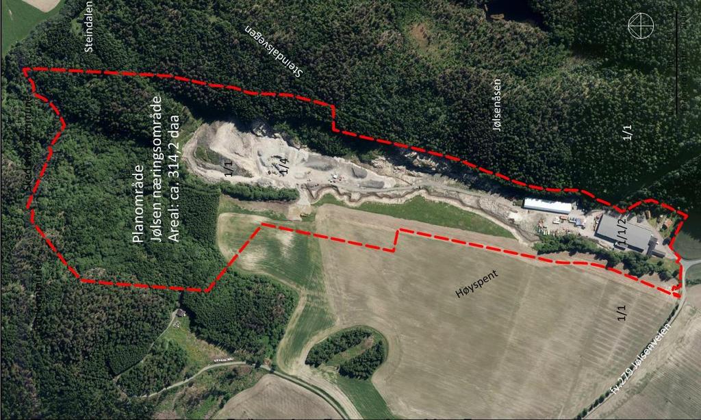 TRAFIKKANALYSE JØLSEN MILJØPARK 3 Figur 2: Planområdets avgrensning. Kilde: Ortofoto fra Infoland/Ambita 2016 2.