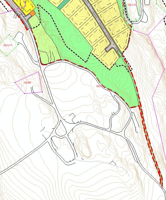 Planområdet inkluderer arealer som i kommuneplanen er avsatt som LNF(R)-område.