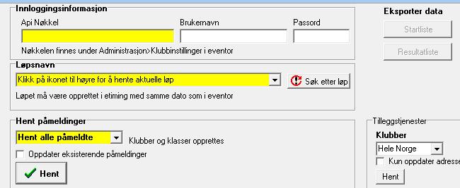 Det er ikke alltid det virker, da bruker du alternativ metode som er beskrevet i denne bruksanvisningen: Legge inn et løp i AAOK-karusellen i Eventor og laste opp resultater fra etiming Comment