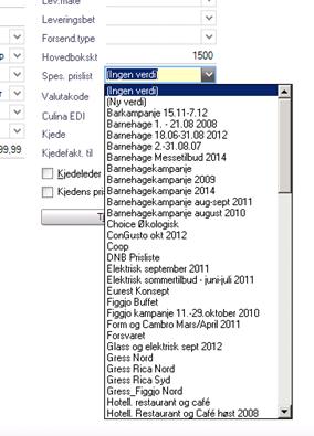 7b. Spesialprisliste: Her knytter du kunden til en spesialprisliste.