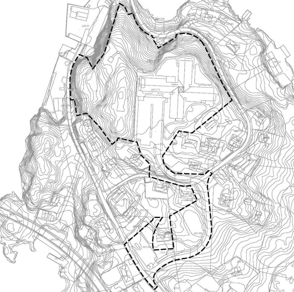 Nordplan side 6 av 10 Planavgrensing Planområdet har eit samla areal på om lag 29,5 daa. Annonsert planavgrensing kjem fram av figuren ovanfor.