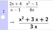 Faktorisering, Sinus 1T side 8 Faktoriser uttrykket ab ab a i CAS. Skriv inn uttrykket i CAS. Skriv b^3 for å få b, eller trykk Alt og samtidig for å få eksponenten. Bruk gangetegnet * mellom a og b.