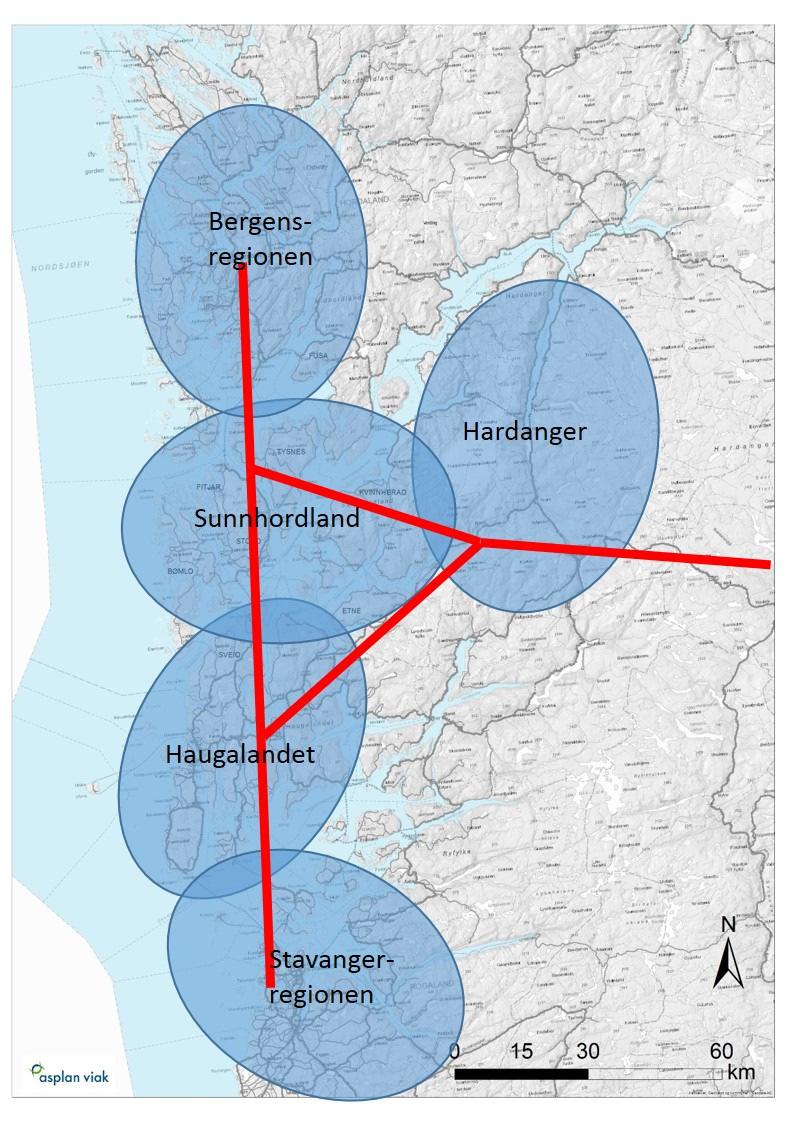 2. STRATEGISKE ALLIANSAR For å sikra eit godt, samanhengande nytt Vestland må regionane få til eit godt og tett samarbeid.