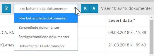 BIM2Share Kommentering & Signering med roller: Brukerveiledning side 8/21 1.2.2 Grid Griden viser dokumentene du har tilgang på, fordelt i fire kategorier.