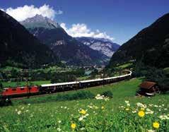 Mens du sover ruller toget videre, og neste morgen våkner du til en storslagen utsikt mot de sveitsiske alpene. Frokost serveres i din private kupé når du måtte ønske.
