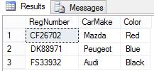 Øverst i samme skjermbildet vil det samtidig vises SQL-kommandoen som er utført. Se Figur 2-7. Figur 2-7: Kode som er utført for å vise inntil 1000 rader med data.