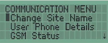 Kommunikasjon Basestasjoner med tilvalget for SMS-tekstvarsel aktivert har en kommunikasjonsmeny som benyttes til å sette opp tekstmeldingsvarsler, brukere og tilknyttede telefonnummer.