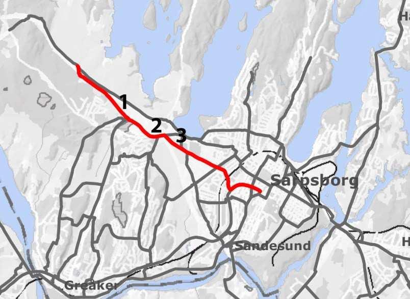 Rute 27 Kalnes Sarpsborg sentrum via Vingulmorkveien 1 Bjørnstadveien. Det er lagt til grunn sykkelvei med fortau langs strekningen i Bjørnstadveien.