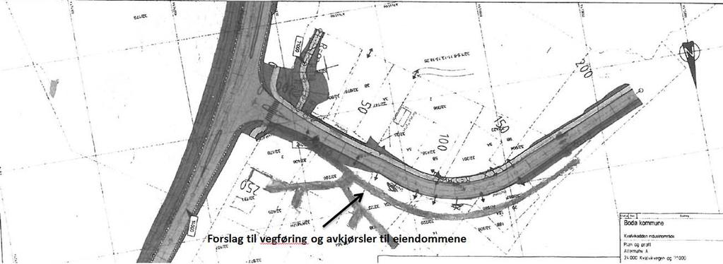 pluss at det fungerer som gjesteparkering for flere av eiendommene. Fig. 4 Forslag til vegløsning fra Torill og Lars Henrik Johansen Informasjonsmøte 21.