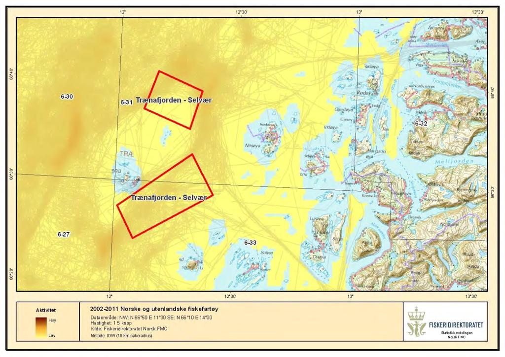 Figur 15: Sporing av fartøy over