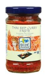 Blue Dragon Red curry paste 105 kcal 0 g fett 16,9 g karbohydrat hvorav 1,4 g sukkerarter Rød currypaste