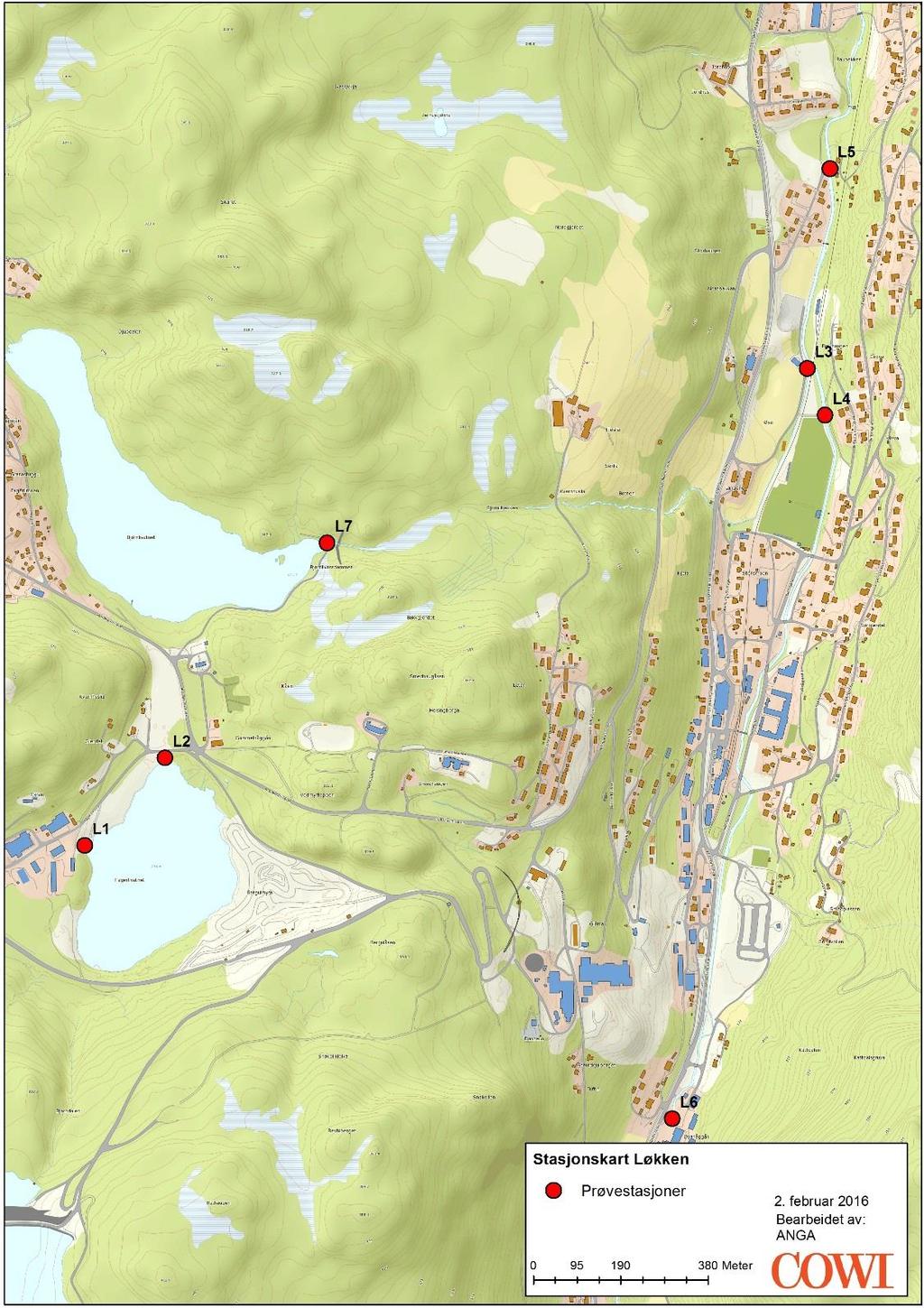 Målestasjoner SIDE 7/30 Målestasjoner for overvåking av vannkjemi er vist på kart i Figur 1 og Figur 2.
