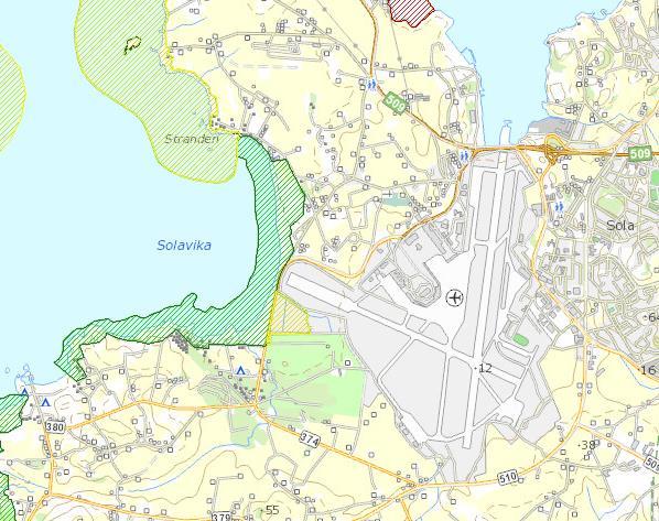 20 19 Figur 11 Verneområder ved Stavanger lufthavn. Kilde Naturbase. 4.4 Øvrige områder 4.4.1 Innenfor lufthavn-området Utover de kartlagte naturtypelokalitetene og viltområdene, er det som nevnt innledningsvis (kap.