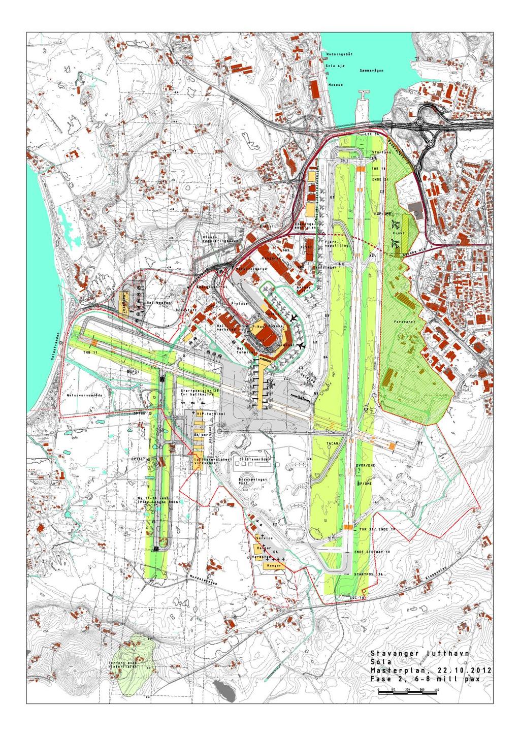 Figur 13. Stavanger lufthavn, Masterplan, fase 2.