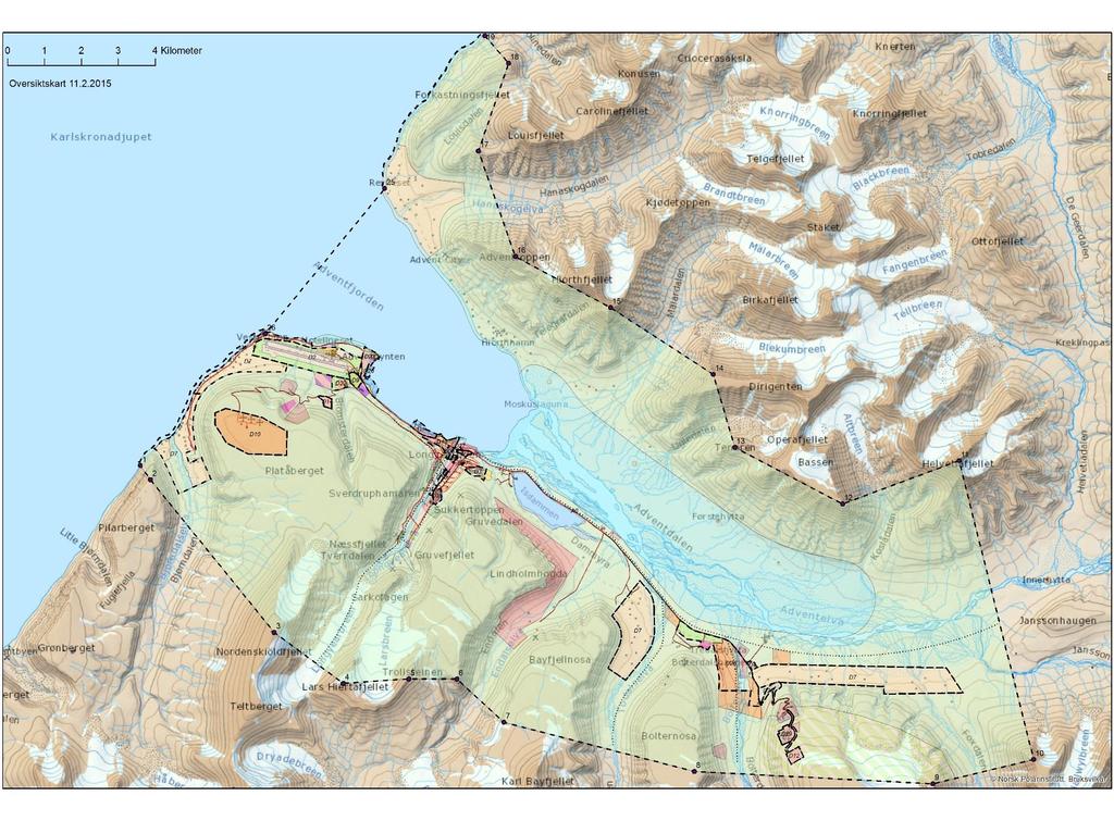 Arealplan for Longyearbyen 2014-2024 Utkast til planprogram, datert 11.2.2015.