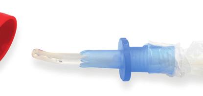 Beskyttelseshylse gir enkel, berøringsfri og hygienisk innføring Beskyttende blå tupp bidrar til å unngå at kateteret kommer i kontakt med bakterier i det distale urinrøret Ferdigfuktet