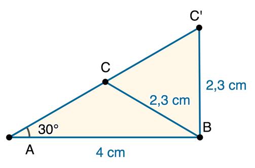 OPPGAVE 5.44 a) Den gitte vinkelen er ikke mellomliggende til de to gitte sidene, og heller ikke motstående til den lengste av de to gitte sidene.