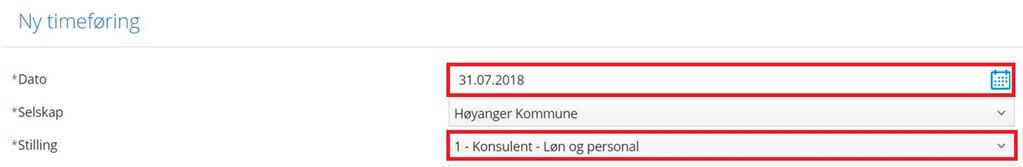 3. Vel rett skjema undervisningspersonale vil bl.a ha tilgang til skjema for vikartimar der det er eige skjema for kvar årsramme. 4. Fyll inn klokkeslett frå og til, samt notat.