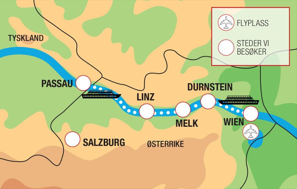 6 BEGRENSNINGER Reisen er dessverre ikke handikappvennlig. Det er ikke egnet med verken rullestol, rullator eller krykker.