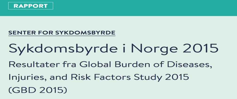 *0kvalitetsregistre0er0etablert Sykdomsbyrde Tapte0leveår Tilstand Andel+ (%) Iskemisk hjertesykdom0* 14.3 Lungekreft0* 7.2 Hjerneslag0* 6.0 Demens00* 5.3 KOLS0* 4.9 TykkH og0endetarmskreft0* 4.