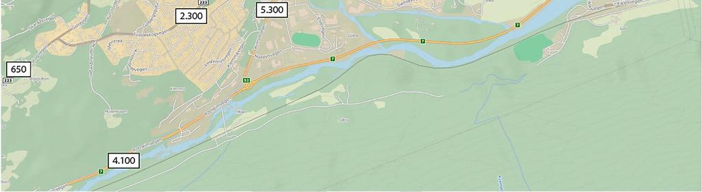 7 øst for Gol, dette henger sammen med at en stor del av trafikken her kommer fra Rv. 52 og Fv. 51.