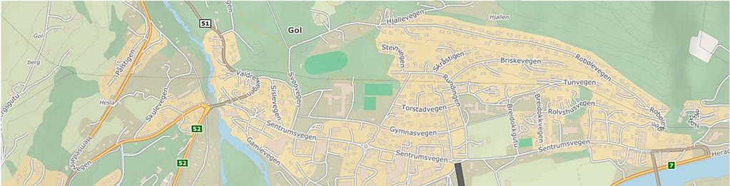 2 Fremtidig situasjon 2.1 Ny innfartsveg til Gol tettsted Det er vedtatt en ny innfartsveg til Gol tettsted østfra.