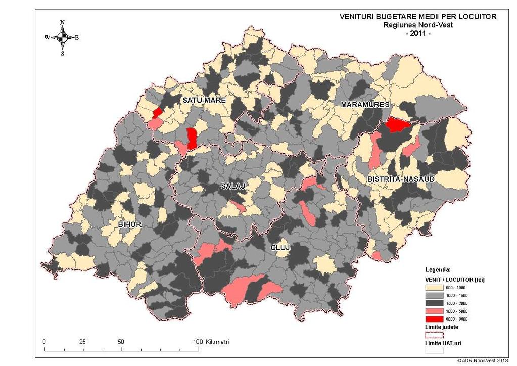 Maramureş şi Bistriţa-Năsăud.