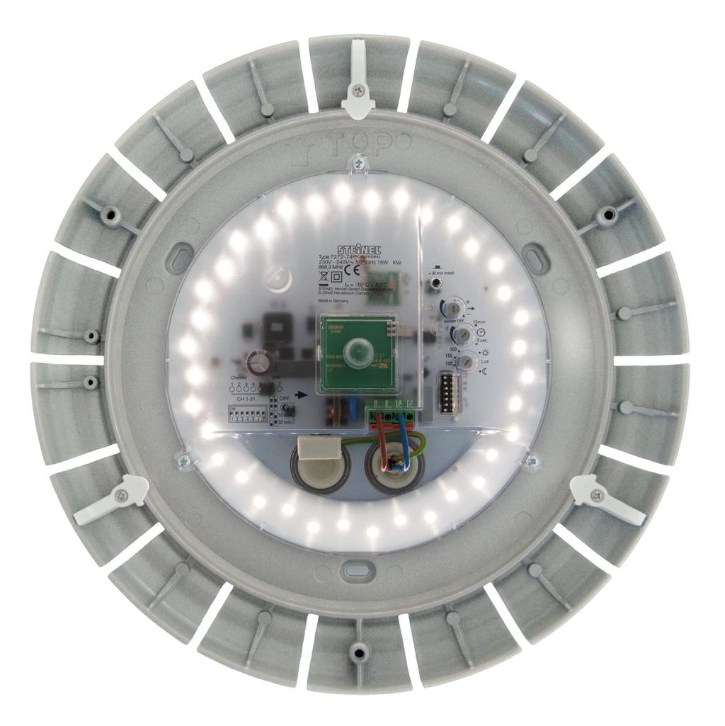 Sensorarmatur RS PRO LED Radiomodul Flere armaturer kan enkelt kobles sammen i en gruppe via trådløs kommunikasjon. En fleksibel og kostnadseffektiv løsning som er perfekt for både ROT og nybygg.