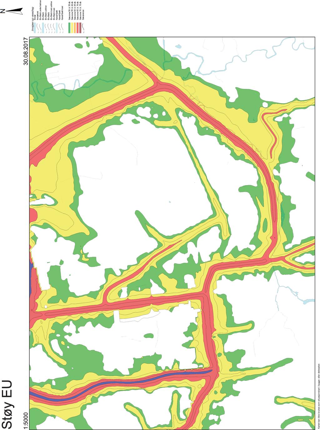 STØY EUs DIREKTIV Dyrket mark Grønt drag Skog Friområder, idrett, lek og felles grøntanlegg Sansehage Offentlige rom/møteplasser Støysone 50.lt. 55 d Støysone 55.lt. 60 d Støysone 60.lt. 65 d Støysone 65.