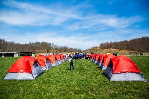 Som en del av forberedelsene deltok vi i april på kontingentledersamling på leirplassen der jamboreen skal være.