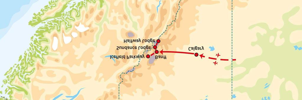 Dagsprogram Dag 1: Avreise Norge - Calgary - Banff Dere flyr fra Norge til Calgary. Fra flyplassen blir dere kjørt til hotellet i Banff. Nyt et måltid i byen, og venn dere til tidsforskjellen.